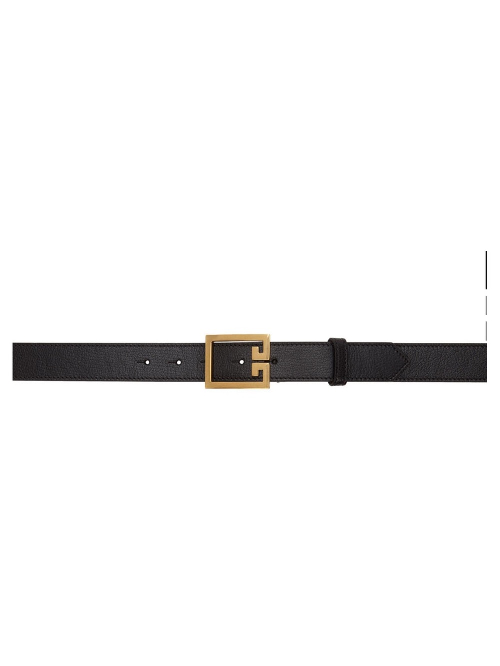 Black Leather Men’s Belt with Gold Buckle